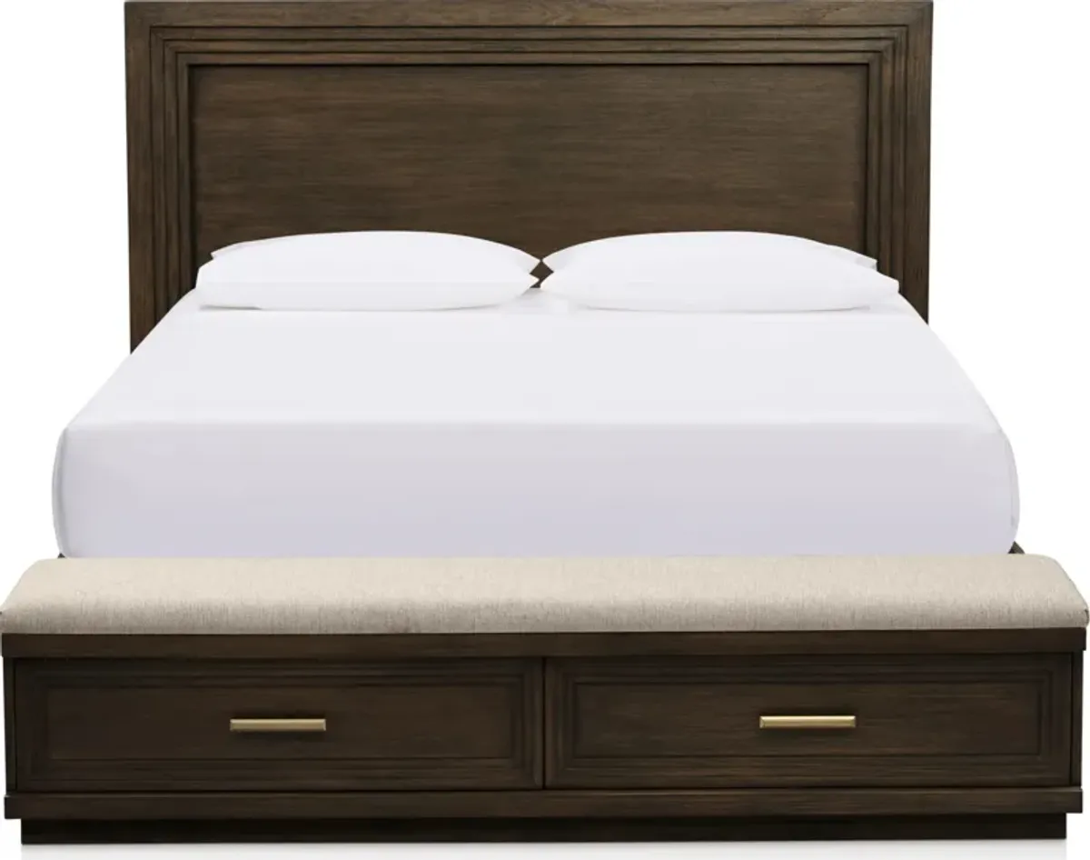 Arielle Queen Storage Bed - Tabacco