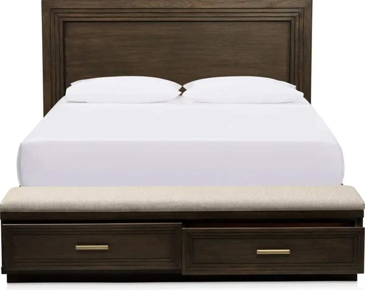 Arielle Queen Storage Bed - Tabacco