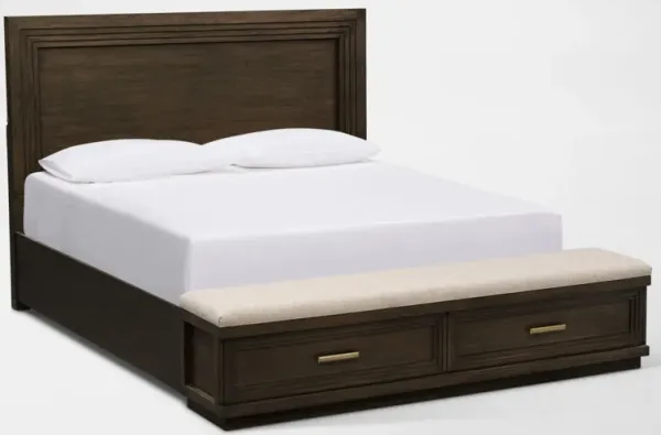 Arielle Queen Storage Bed - Tobacco