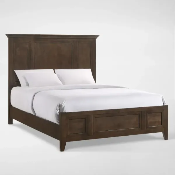 Lincoln Solid Wood Queen Panel Bed - Hickory