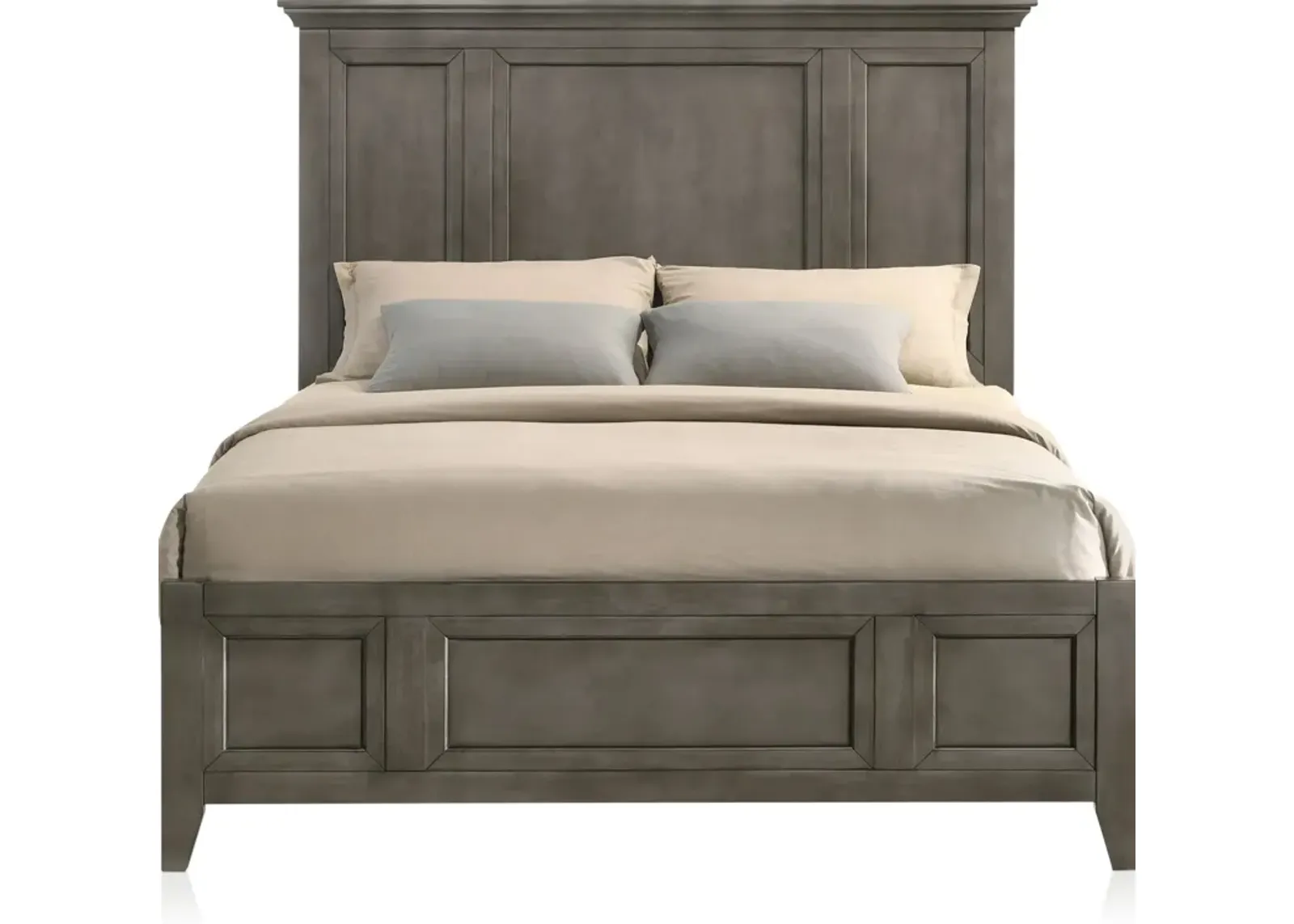 Lincoln King Panel Bed - Gray