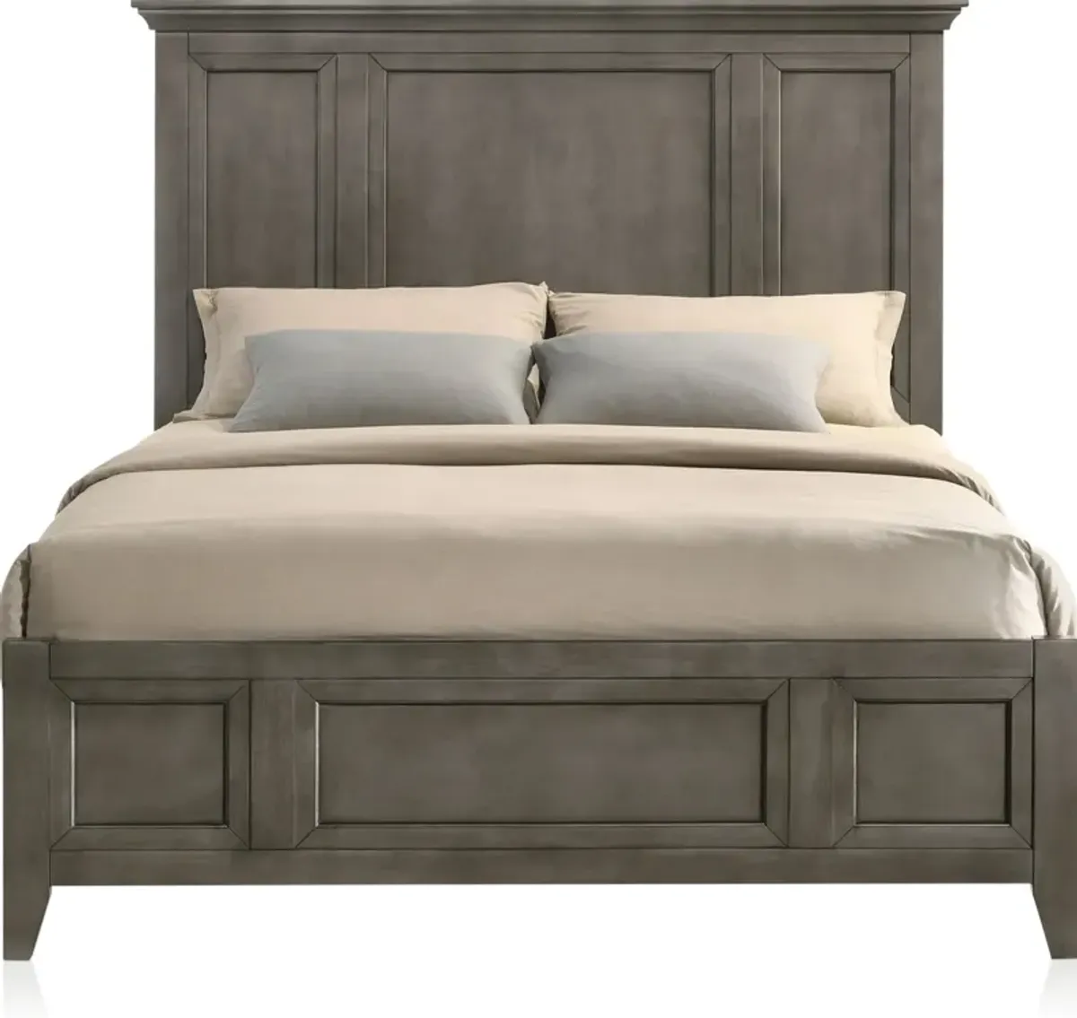 Lincoln King Panel Bed - Gray