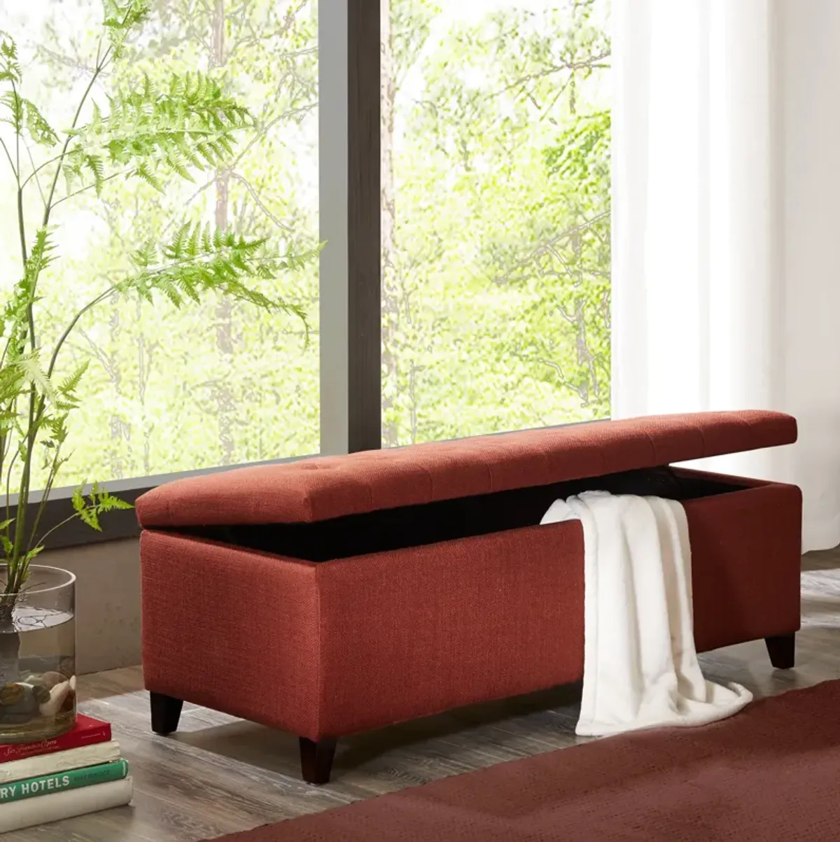 Wilmer Storage Bench - Rust