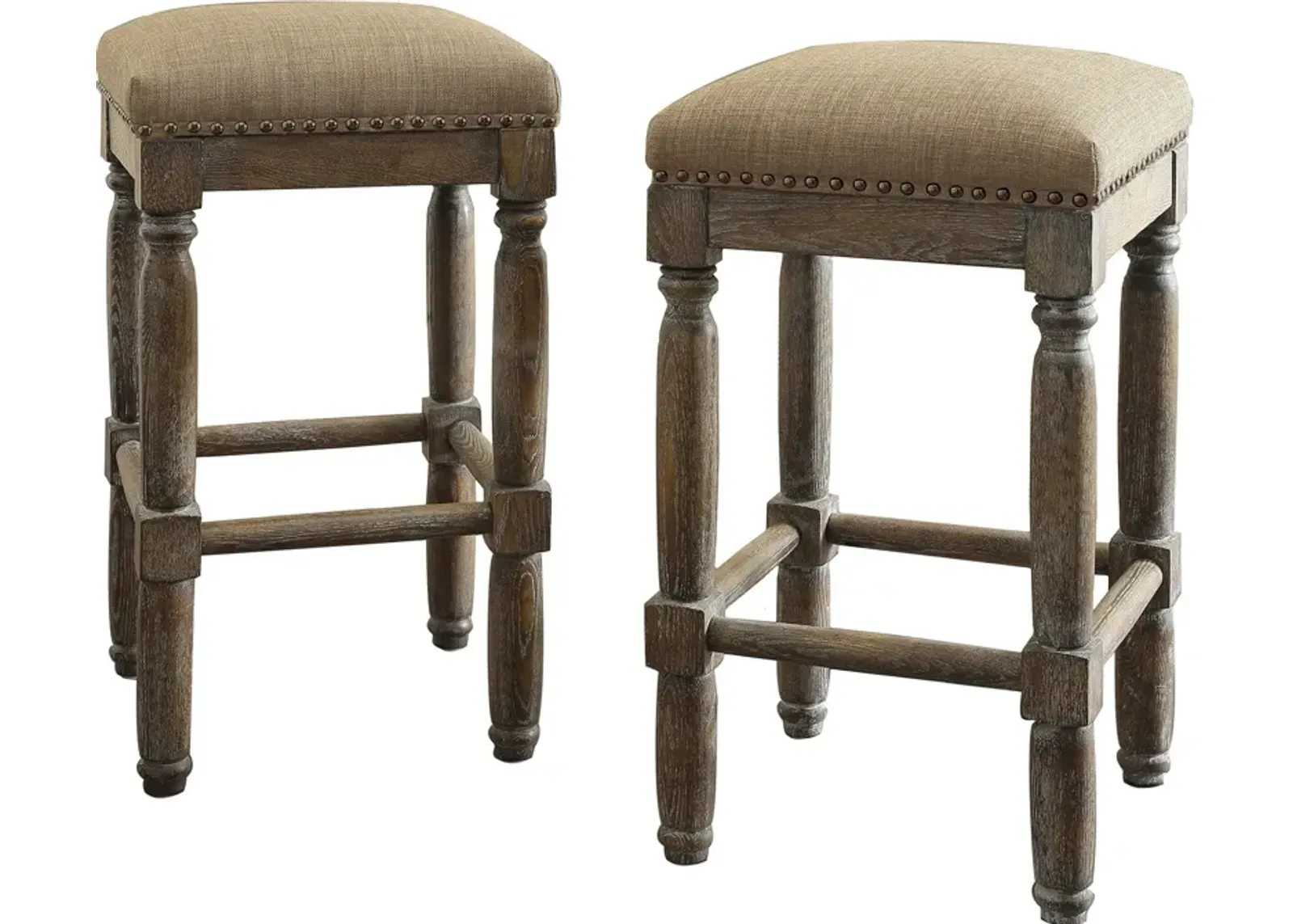 Ezio Set of 2 Counter-Height Stools - Sand