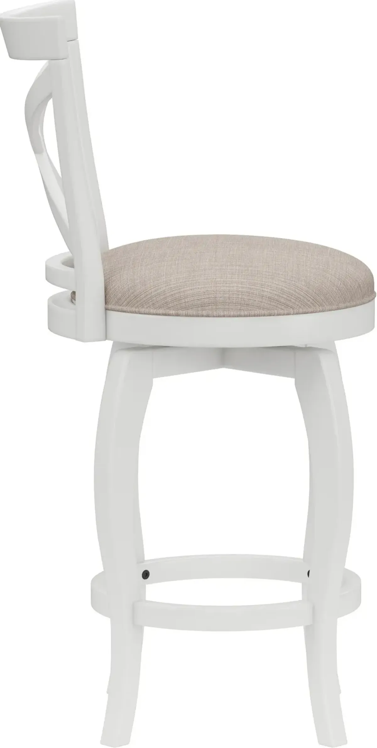 Positano Swivel Counter-Height Stool - White