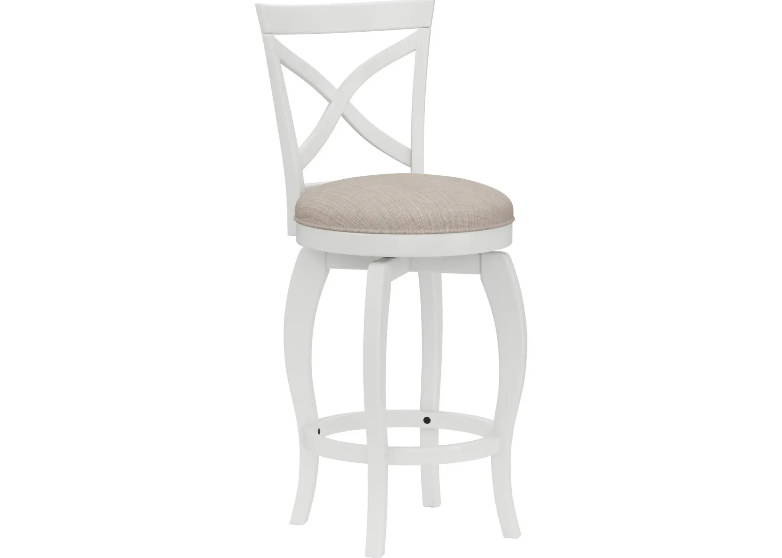 Positano Swivel Counter-Height Stool - White