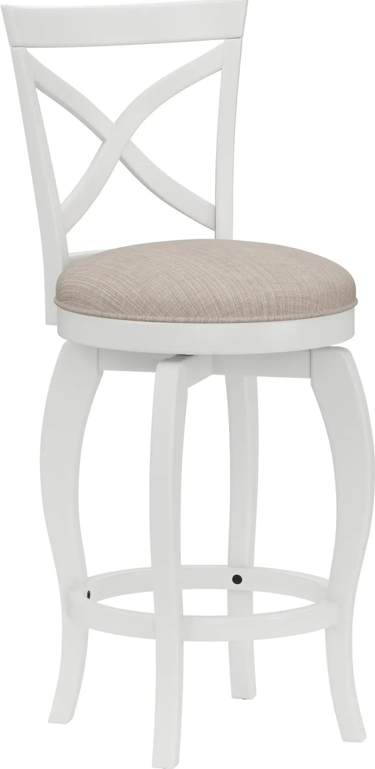 Positano Swivel Counter-Height Stool - White