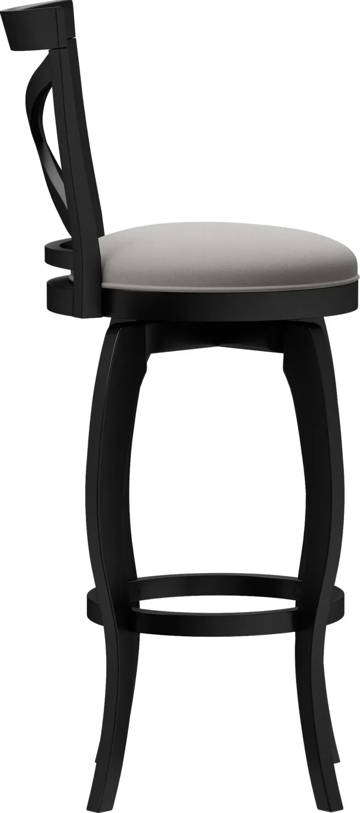 Positano Swivel Bar Stool - Black