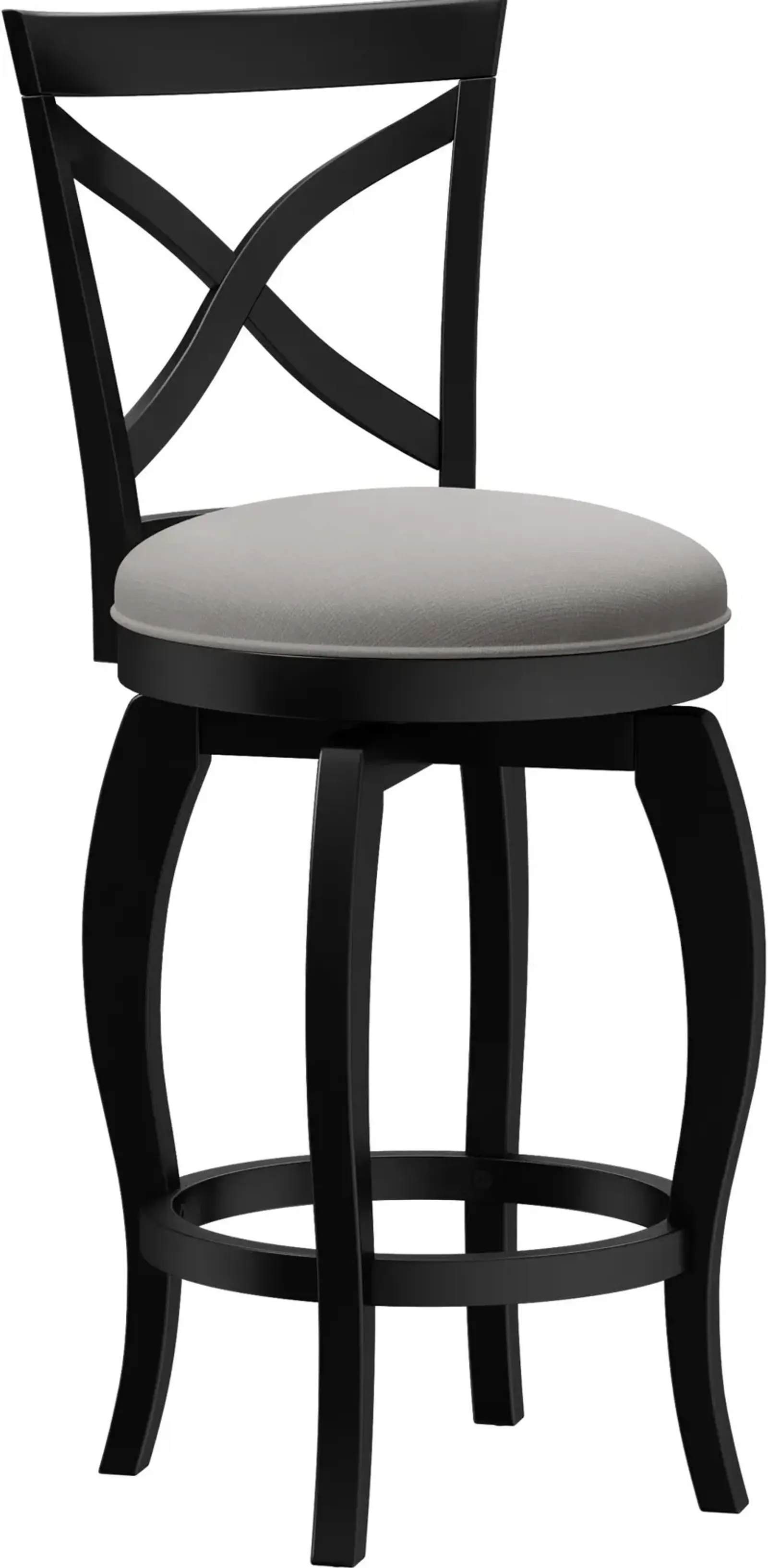 Positano Swivel Counter-Height Stool - Black