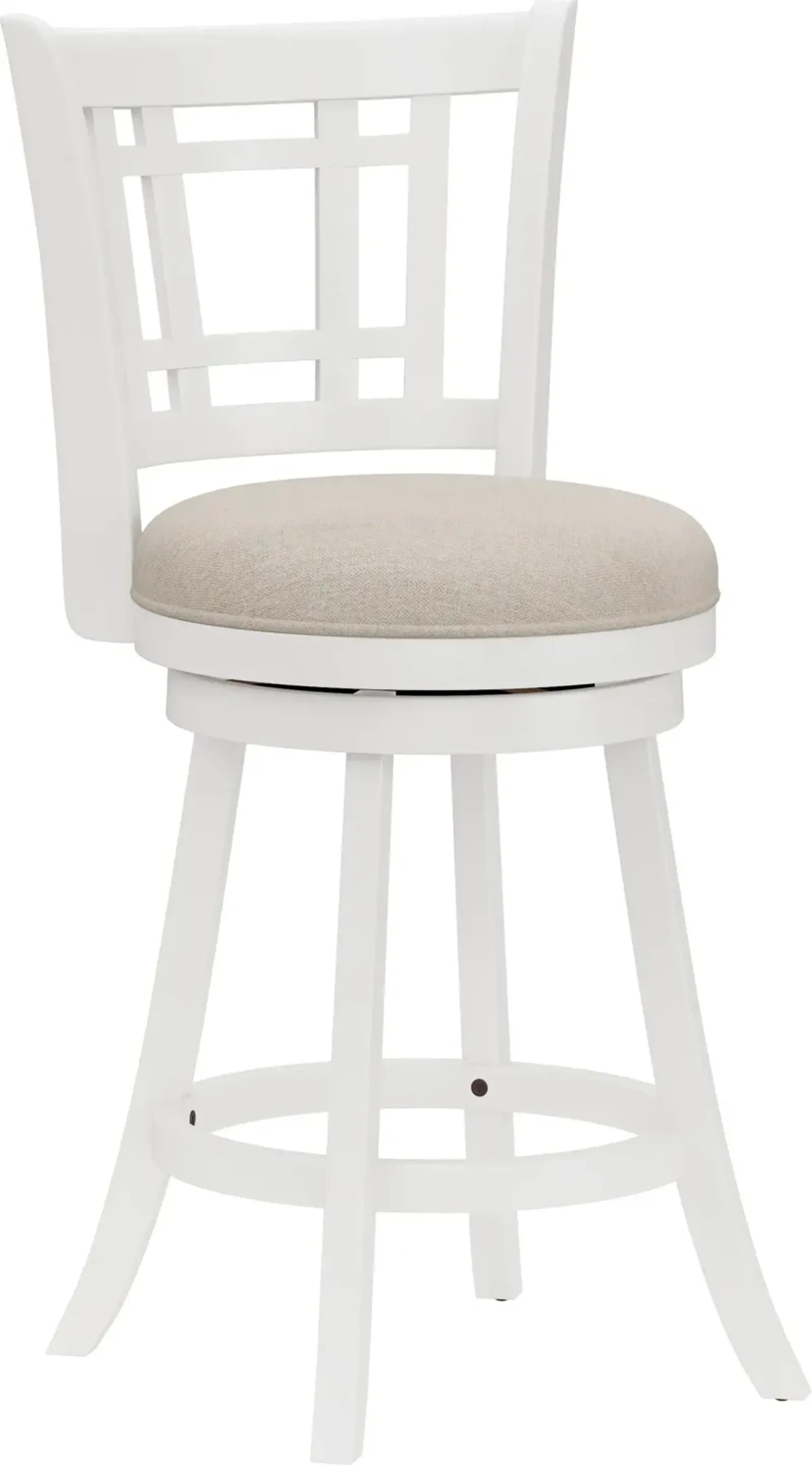 Genoa Swivel Counter-Height Stool - White