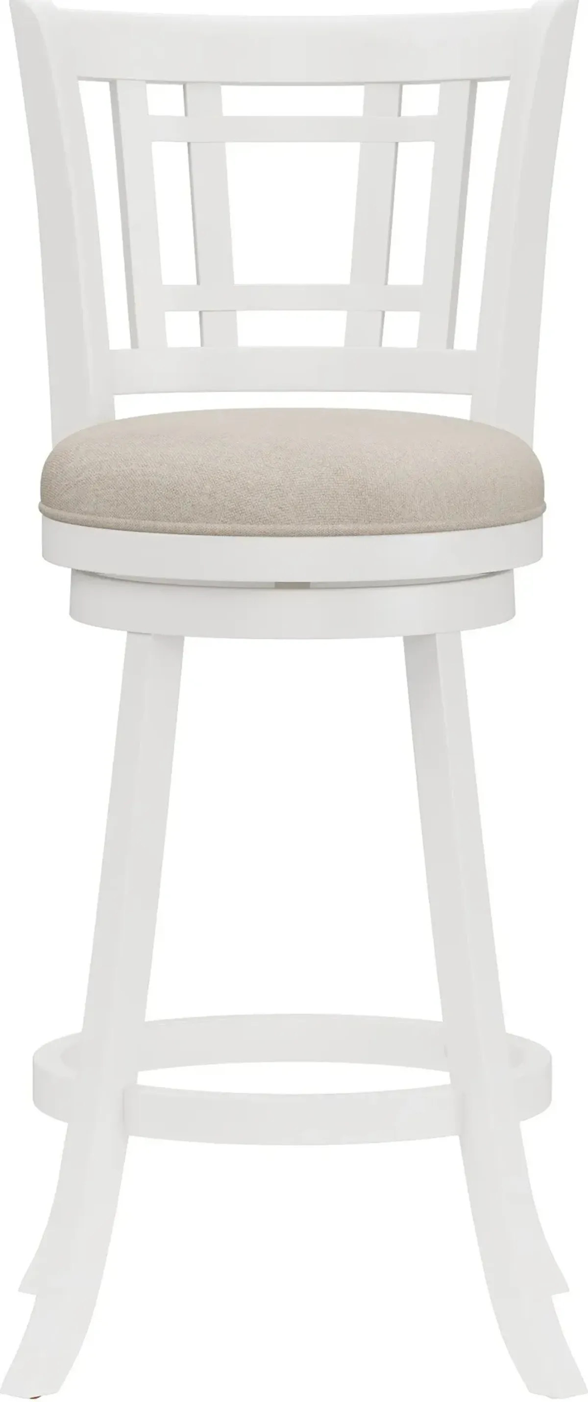 Genoa Swivel Bar Stool - White