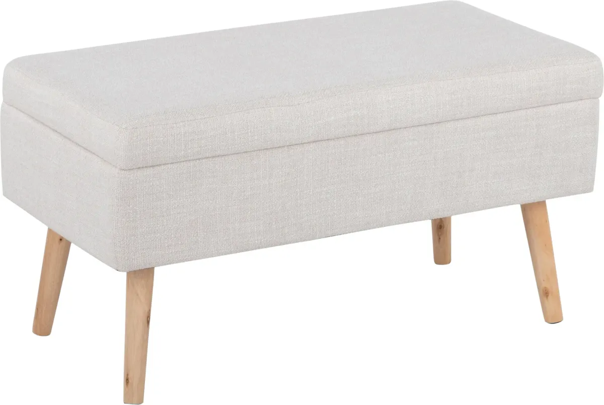 Lyon Storage Bench - Natural/Beige