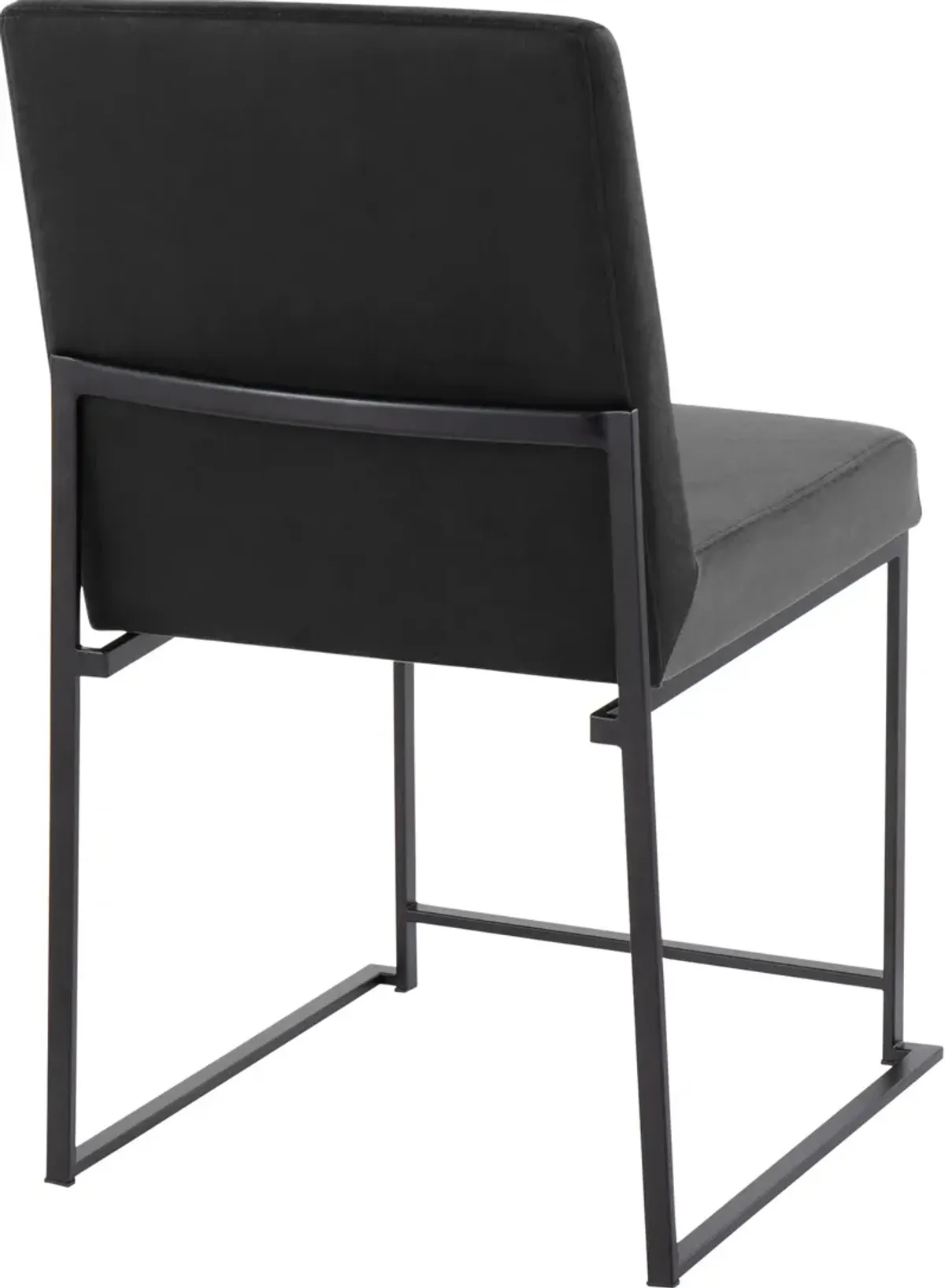 Reine Set of 2 Velvet Dining Chairs - Black/Gray