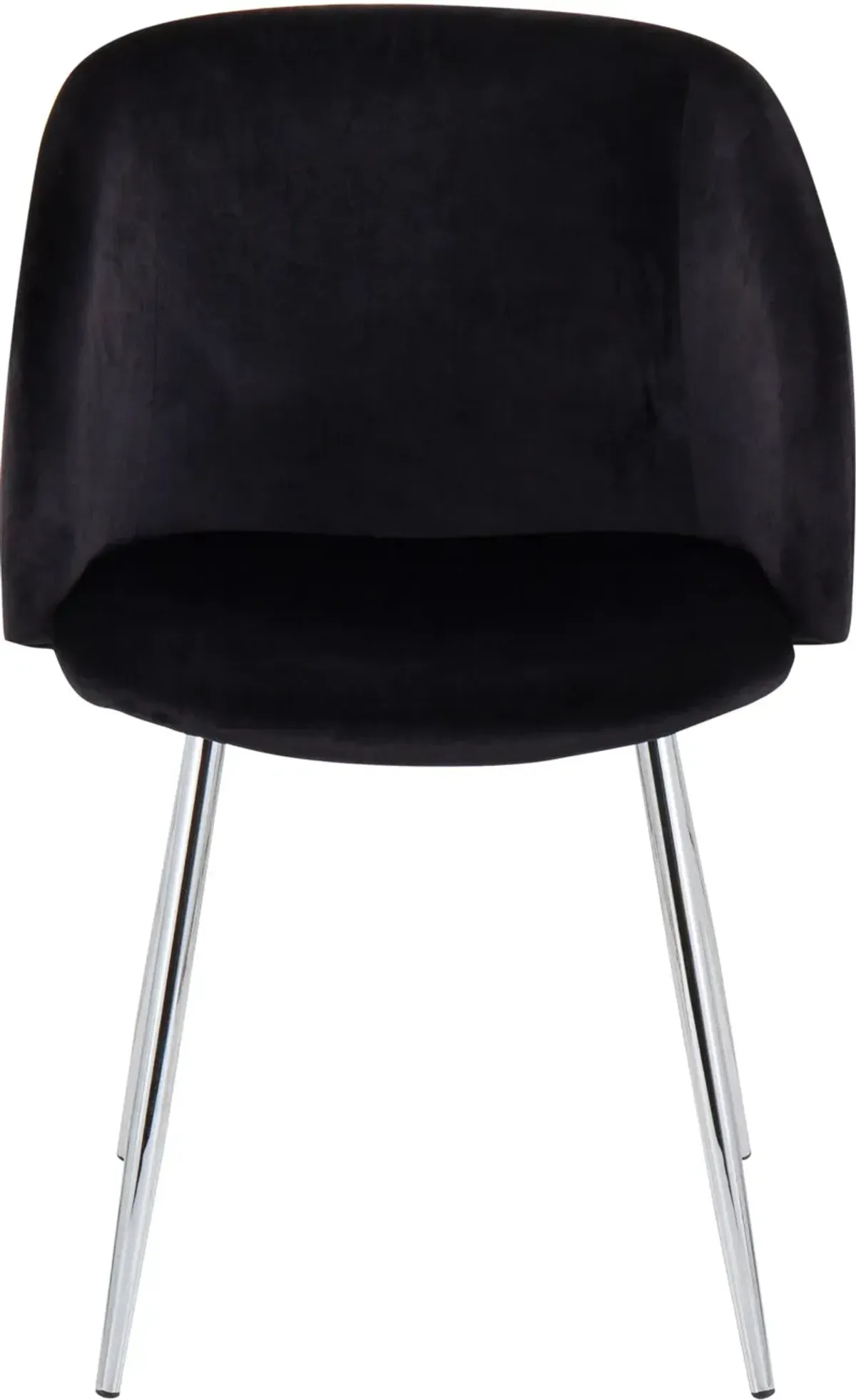 Hermione Set of 2 Dining Chairs - Chrome/Black