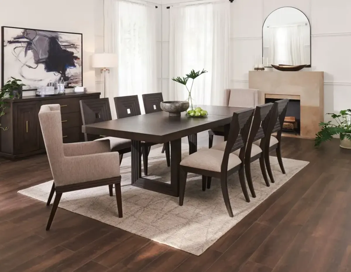 Arielle Extendable Dining Table, 4 Side Chairs and 2 Host Chairs - Tobacco