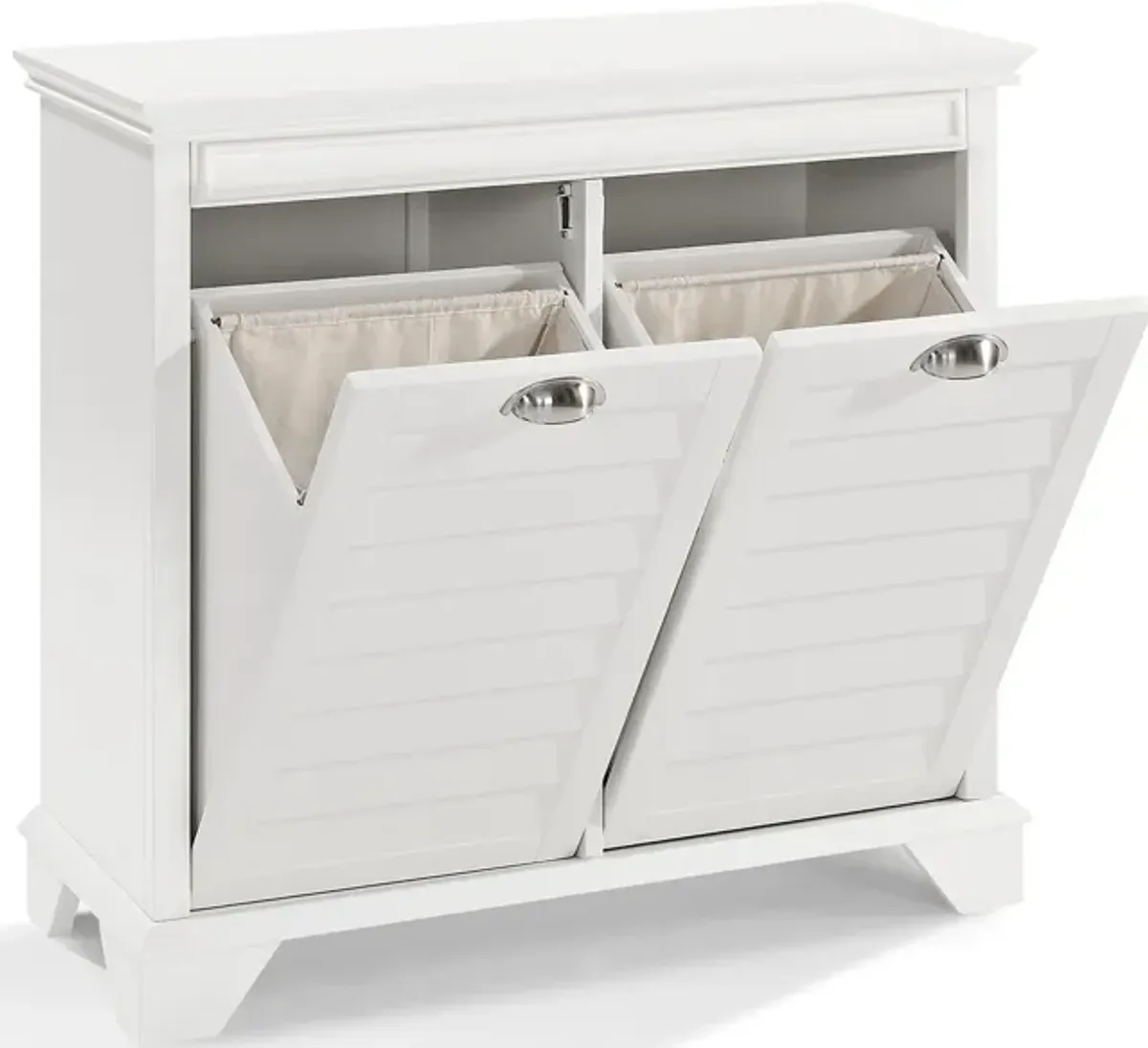 Beckinsale Linen Hamper - White