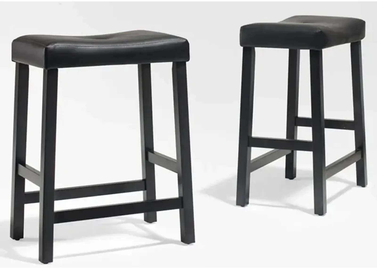 Truman Set of 2 Counter-Height Stools - Black