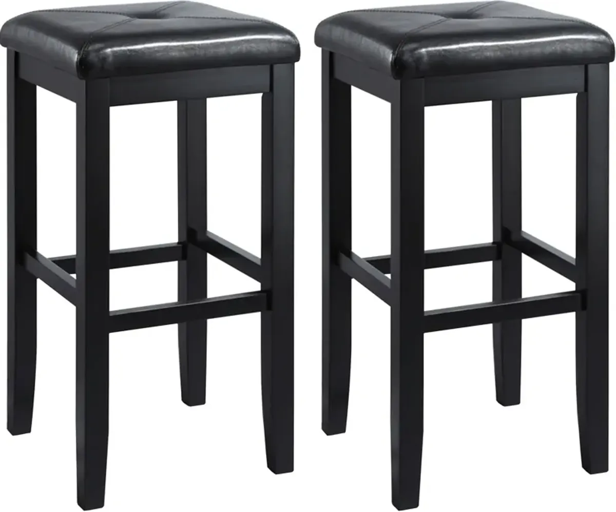 Bodega Set of 2 Bar Stools - Black