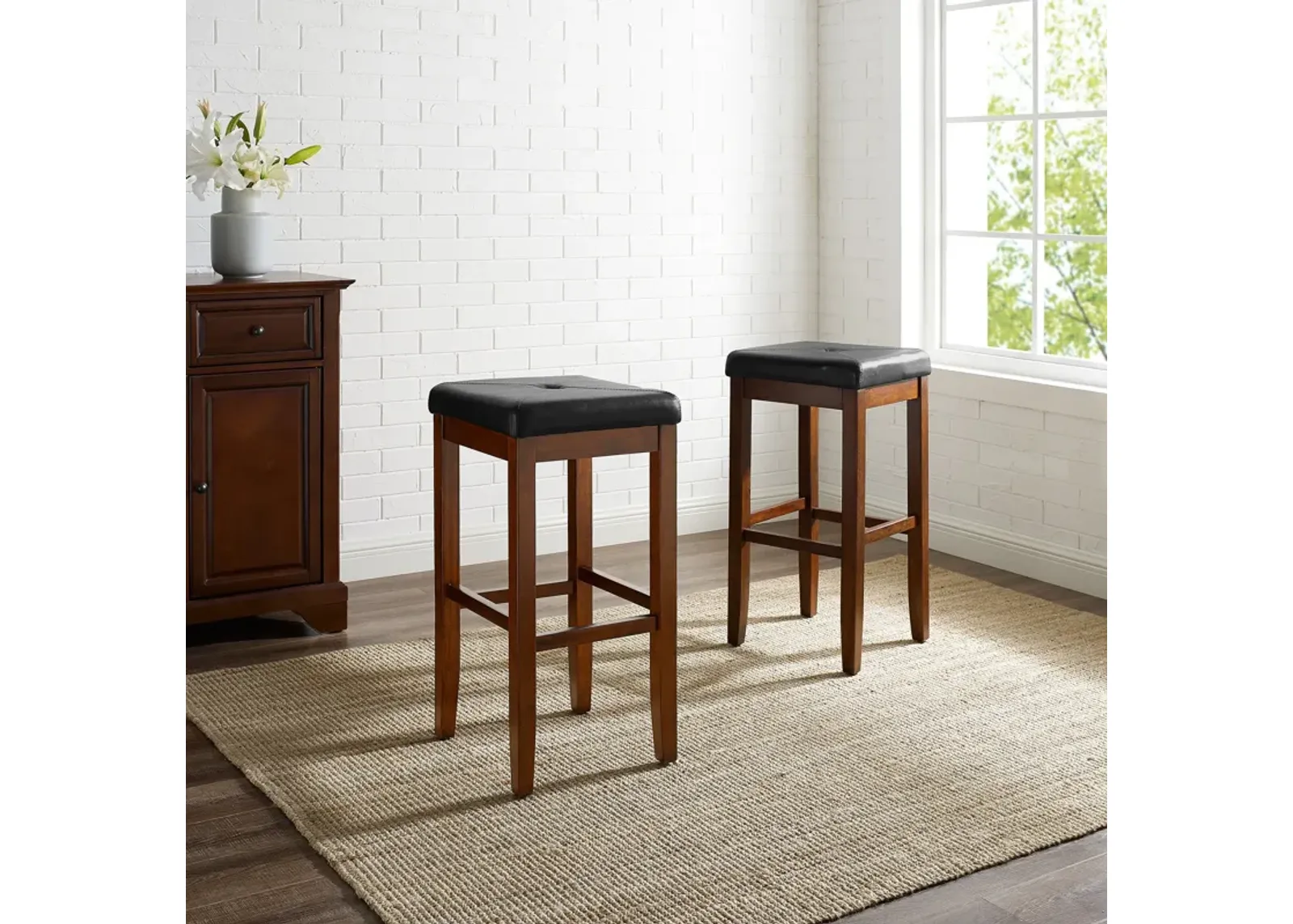 Bodega Set of 2 Bar Stools - Brown