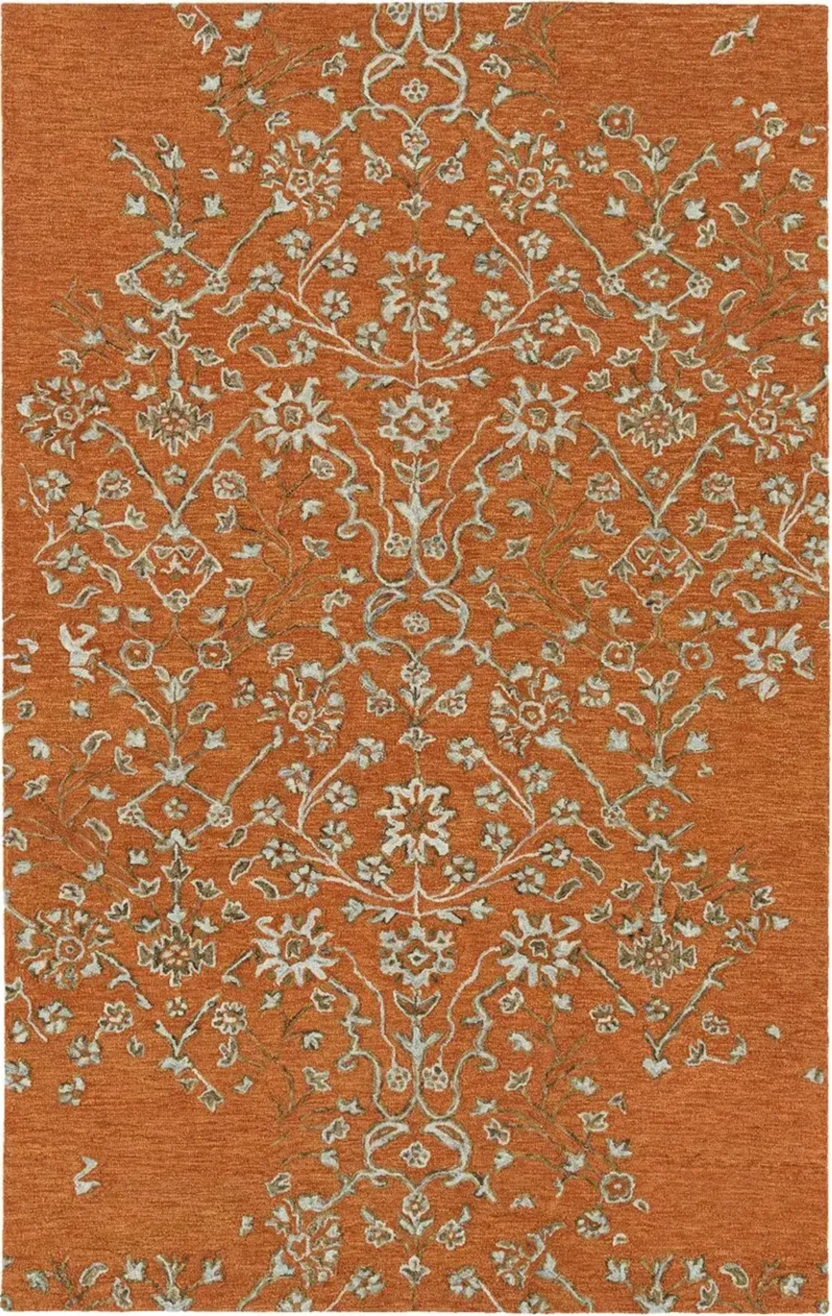 Vines 8'X10' Area Rug - Orange