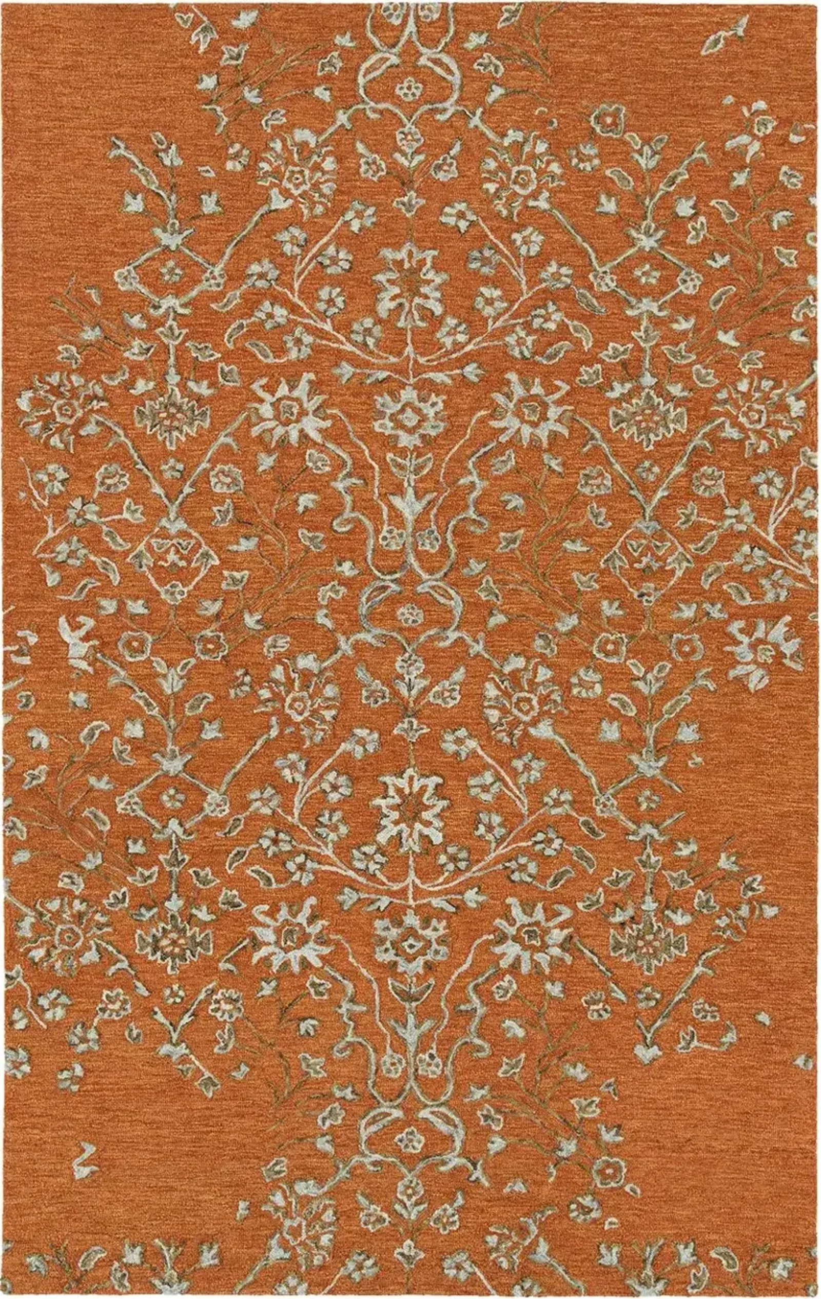 Vines 8'X10' Area Rug - Orange