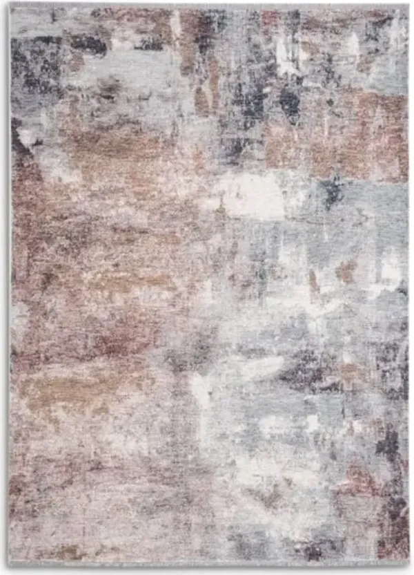 Turnstone 5'3"X7'6 Area Rug - Orange/Blue