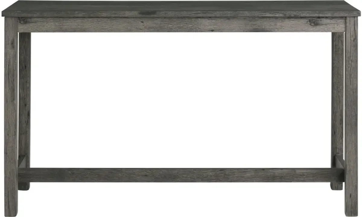 Mirabelle Bar-Height Dining Set with Table with USB Charging and 3 Stools - Charcoal