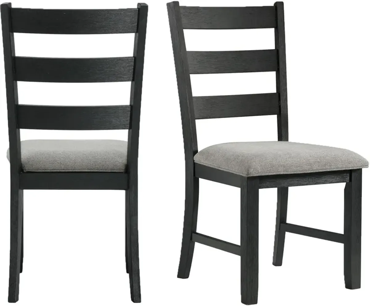 Emmaline Set of 2 Dining Chairs - Black