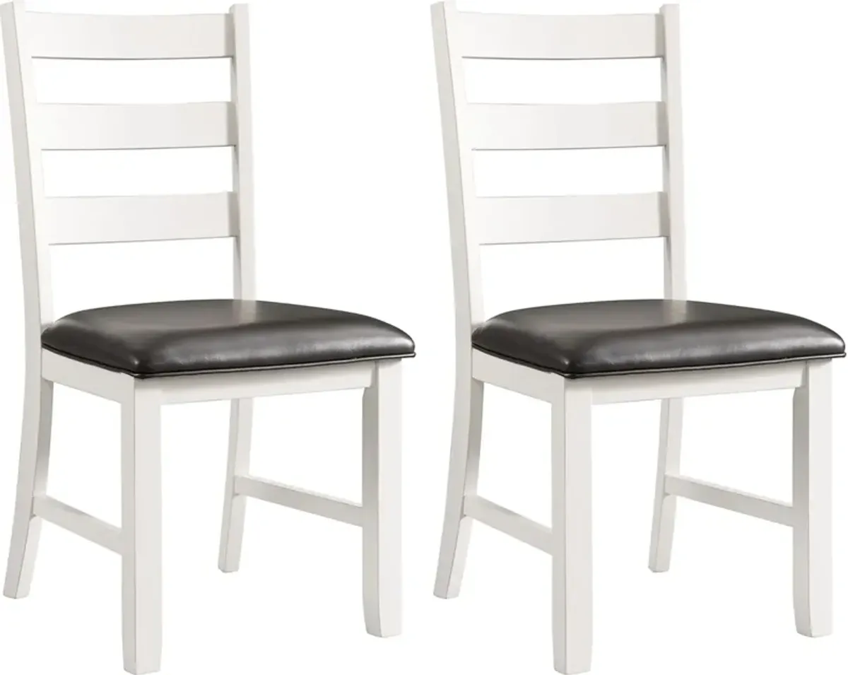 Emmaline Set of 2 Dining Chairs - Cream/Brown