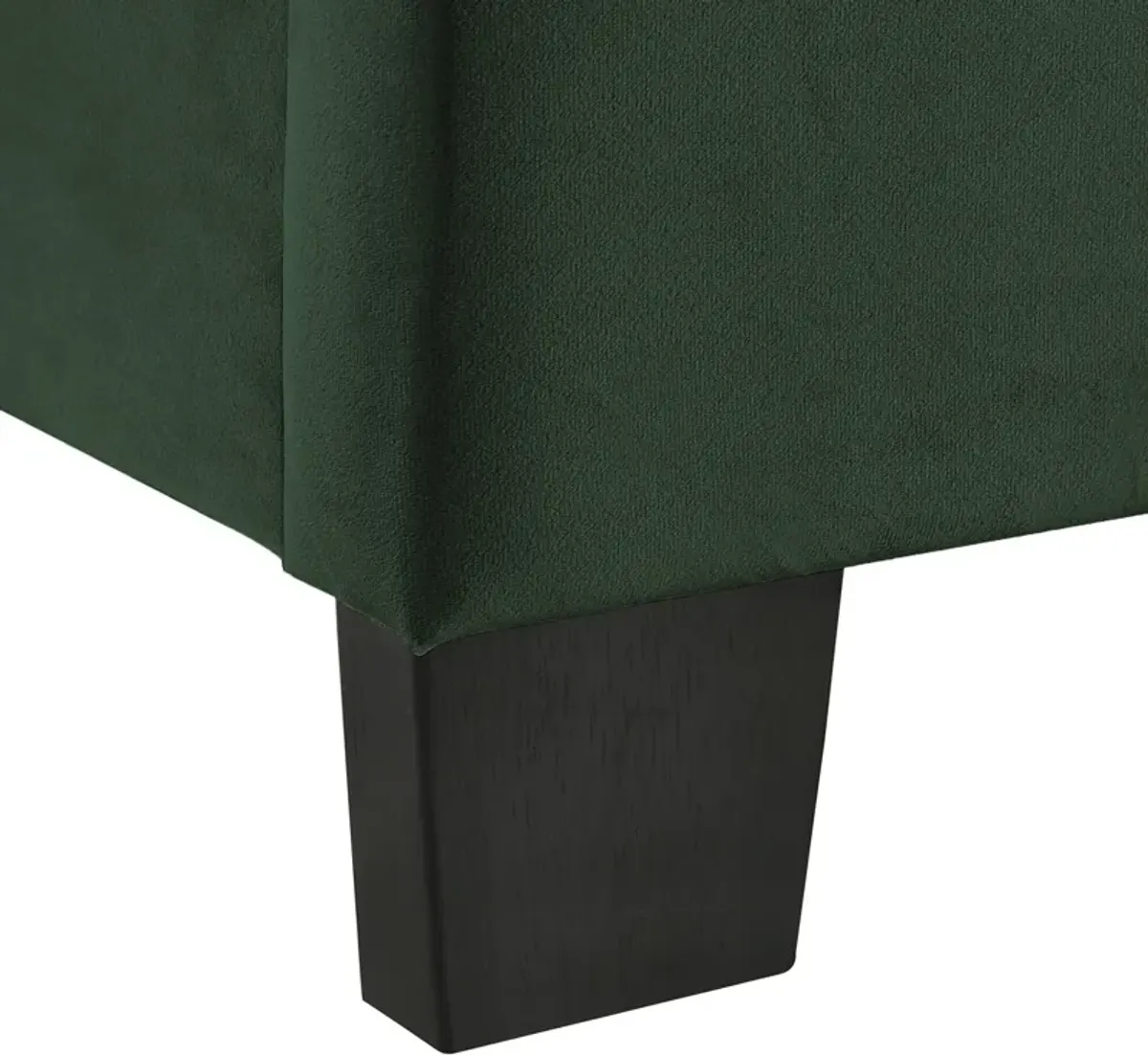 Joline Bed and 2 Nightstands - Green