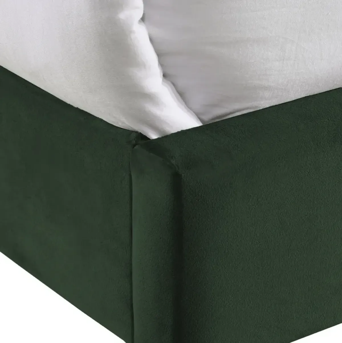 Joline Bed and 2 Nightstands - Green