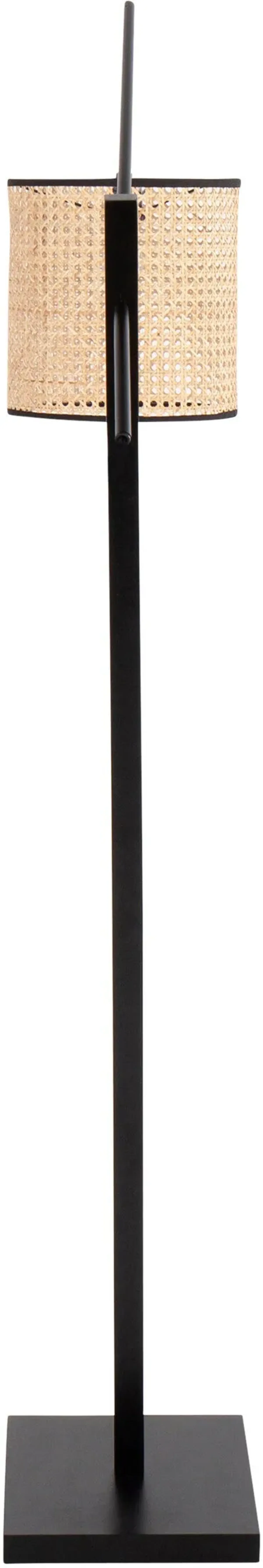 Aberdeen 60'' Floor Lamp - Black/Rattan