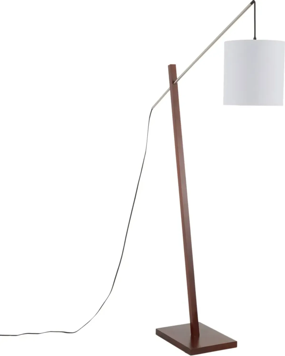 Aberdeen 60'' Floor Lamp - Walnut/White