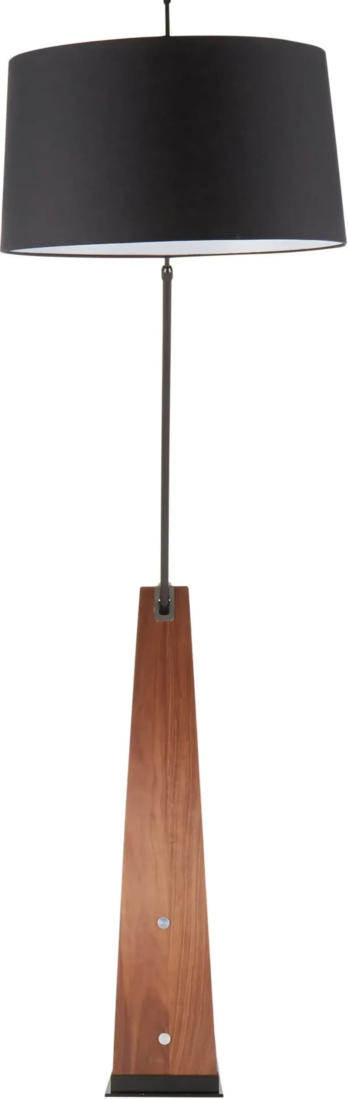 Augie 74'' Floor Lamp - Walnut/Black