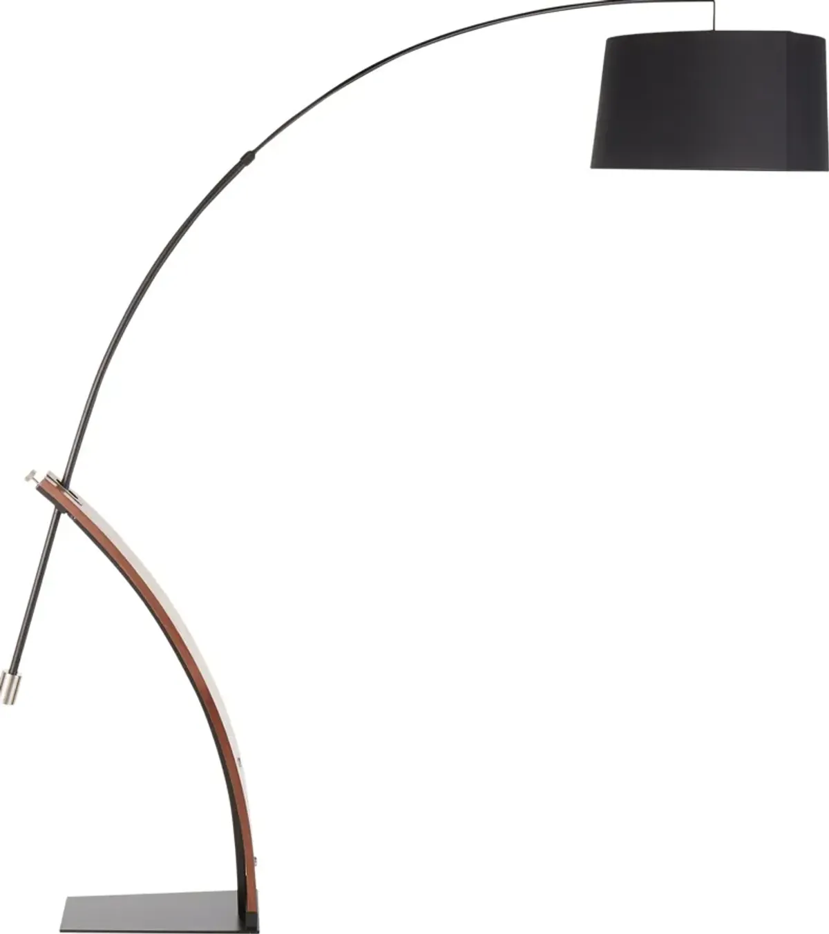 Augie 74'' Floor Lamp - Walnut/Black