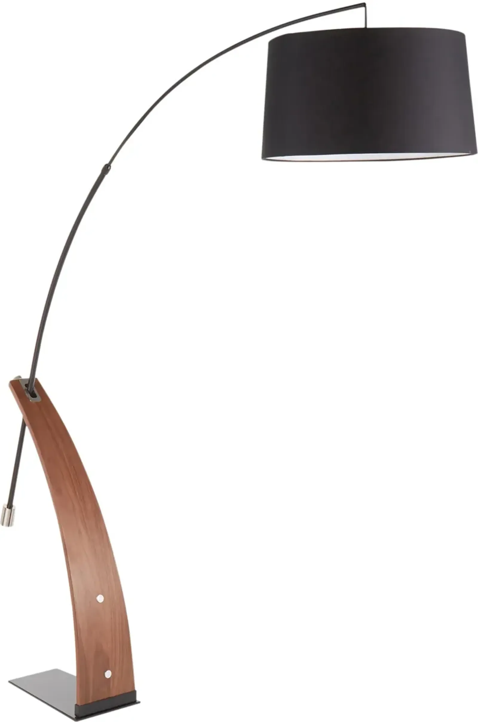 Augie 74'' Floor Lamp - Walnut/Black