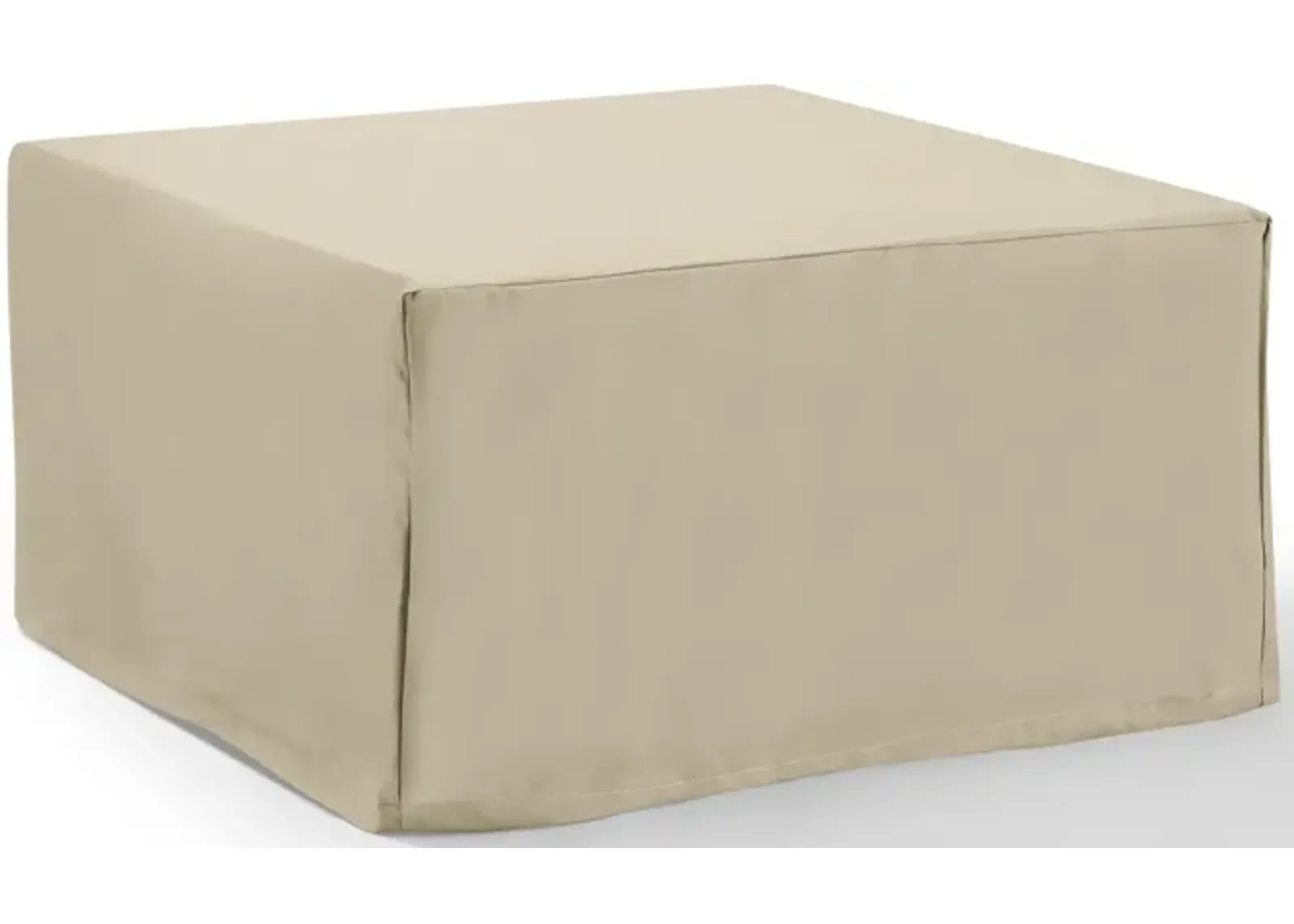 Outdoor Square Table and Ottoman  Cover - Tan