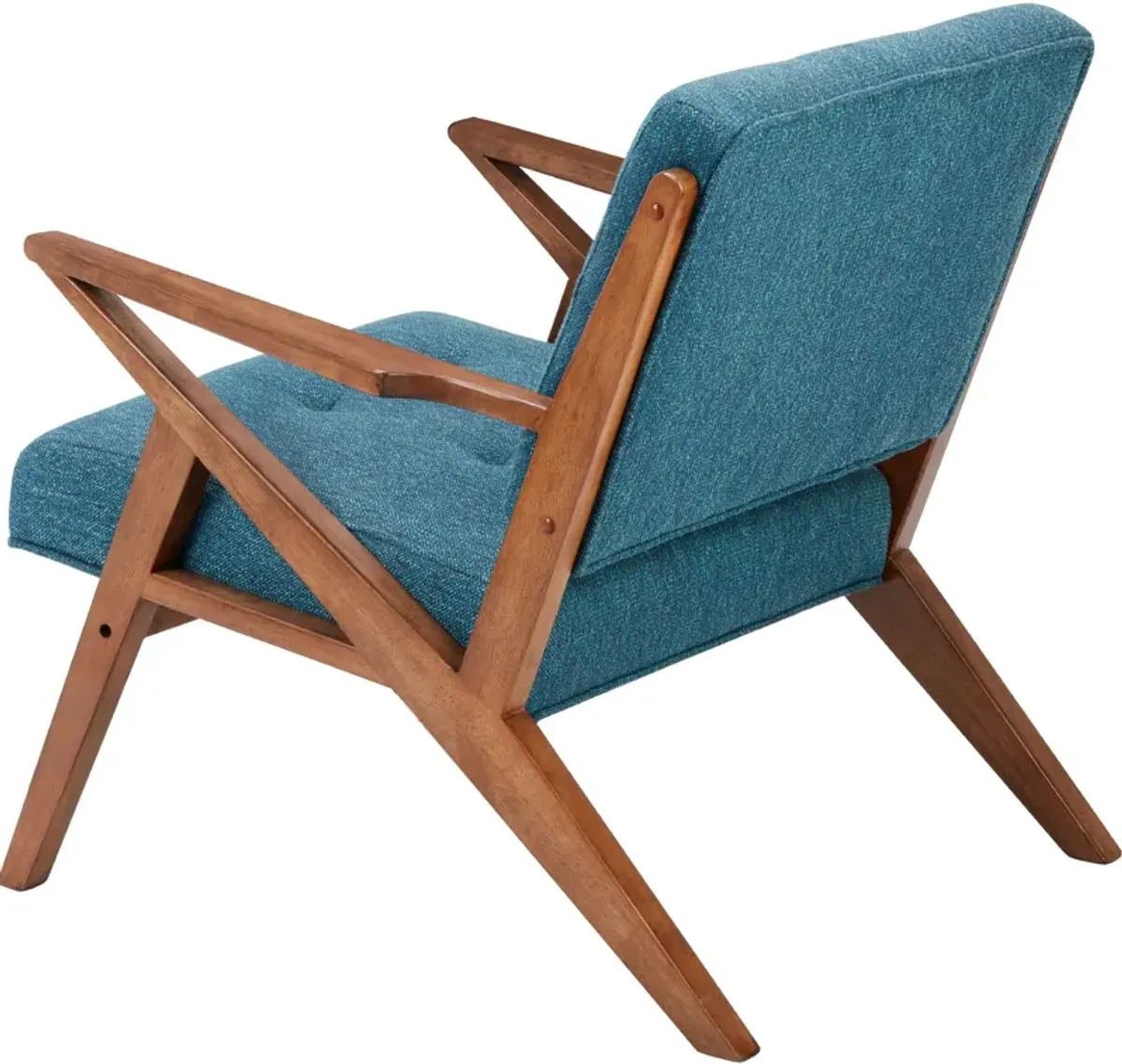 Madeline Accent Chair - Blue/Pecan