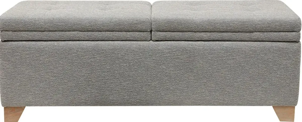 Dahlia Storage Bench - Gray