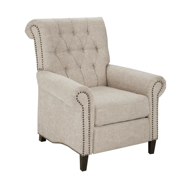 Peter James Push-Back Recliner - Cream