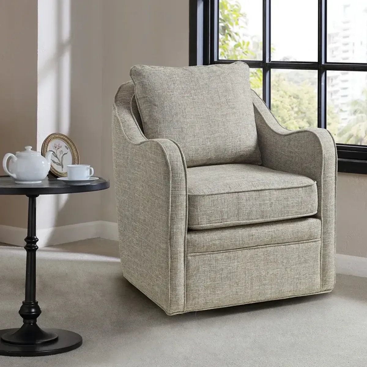 Wilshire Swivel Chair - Gray