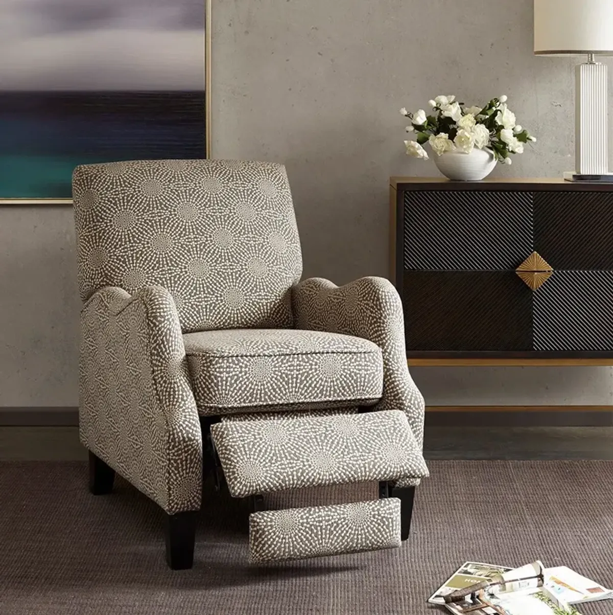 Jolie Push-Back Recliner - Beige