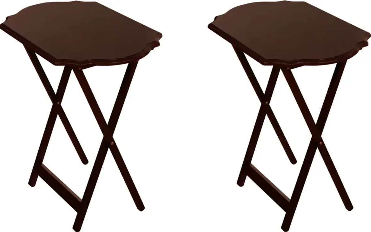 Cordelia Set of 2 Tray Tables - Espresso