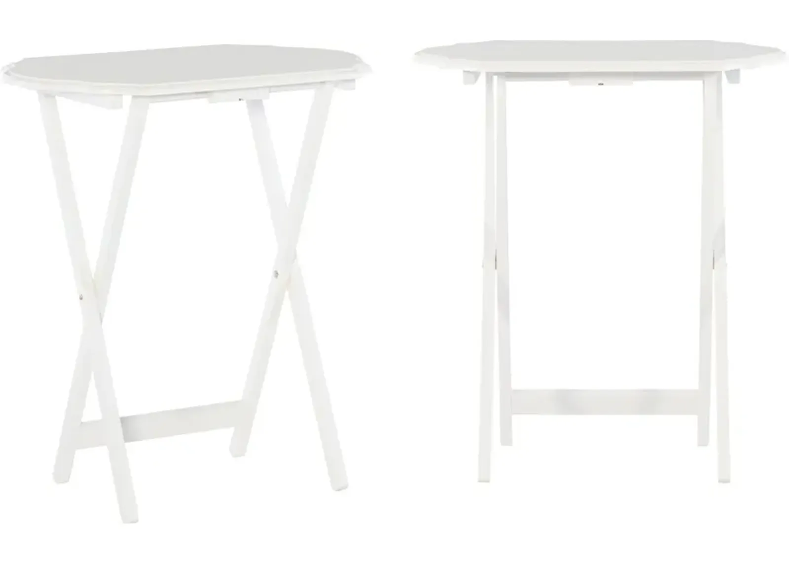 Cordelia Set of 2 Tray Tables - White