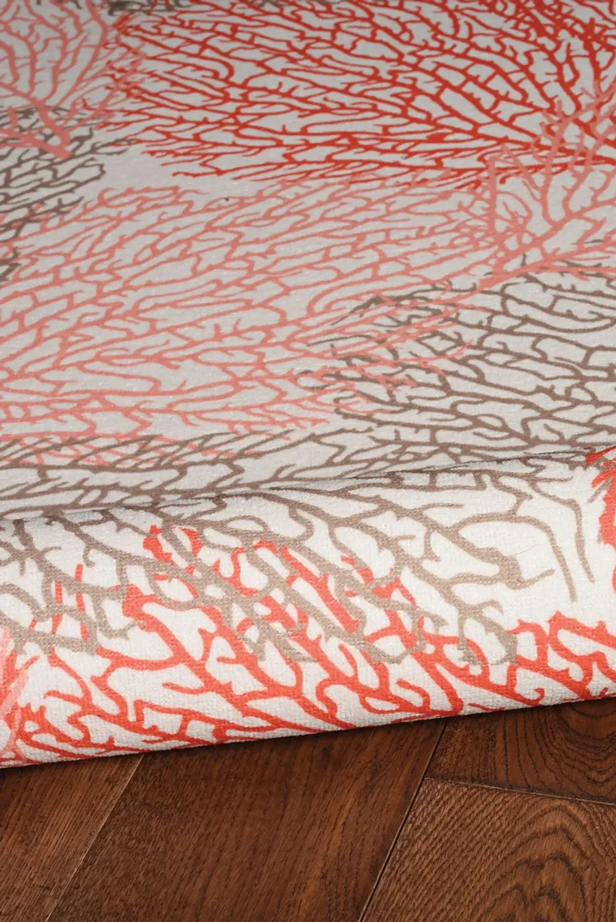 Saoirse 5 'X 7' Washable Area Rug - Ivory/Coral