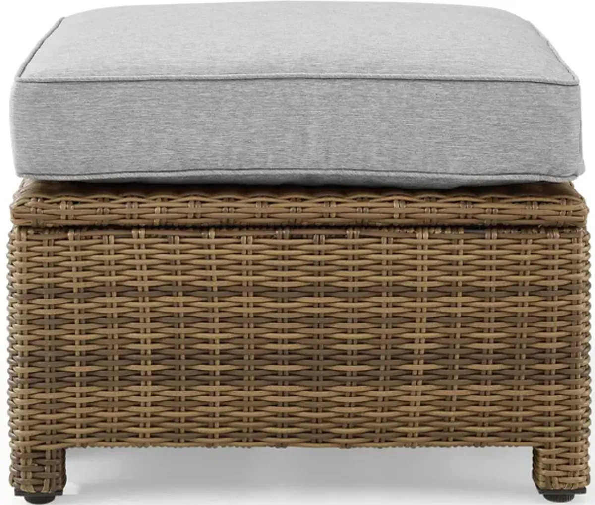 Destin Outdoor Ottoman - Gray/Brown