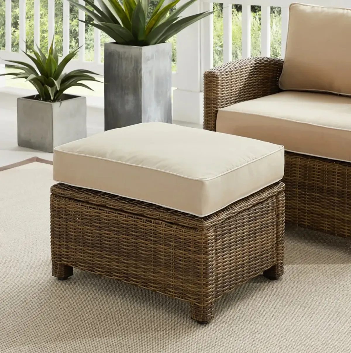 Destin Outdoor Ottoman - Sand