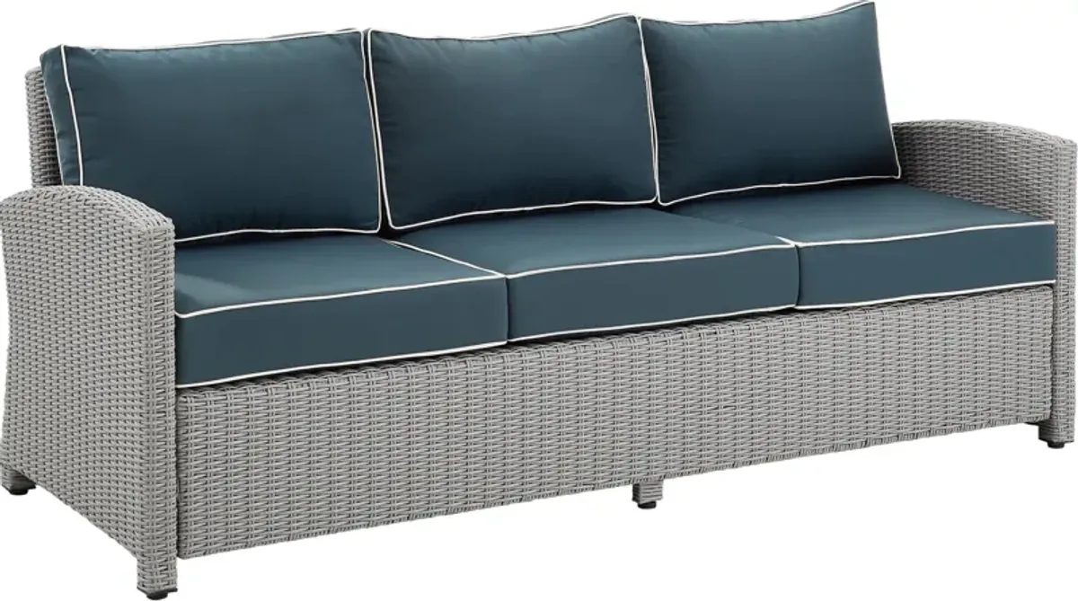 Destin Outdoor Sofa - Navy/Gray