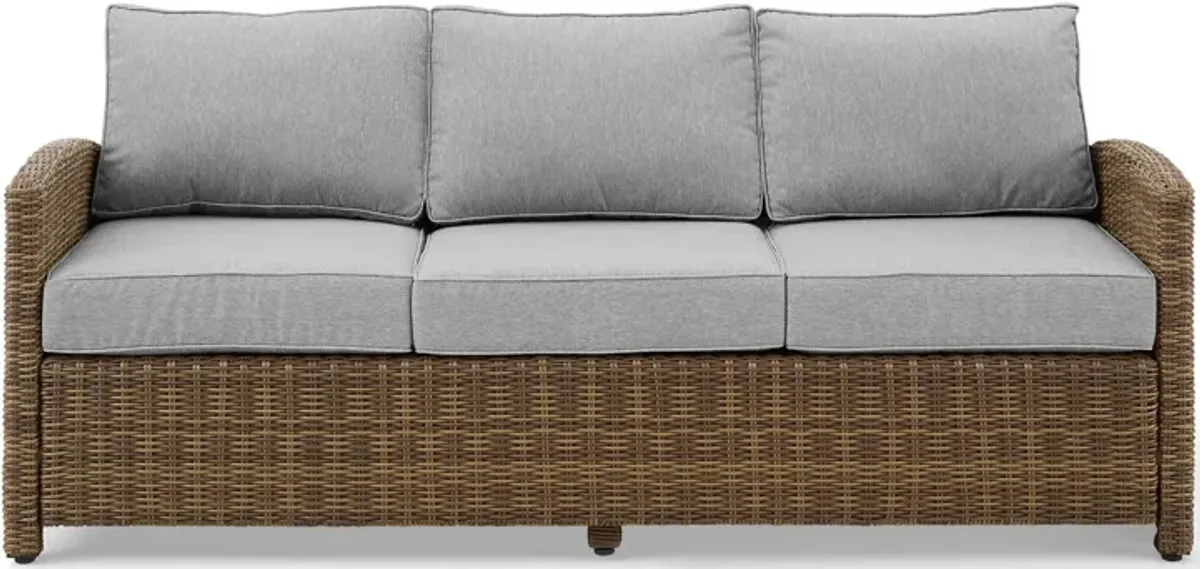 Destin Outdoor Sofa - Gray/Brown