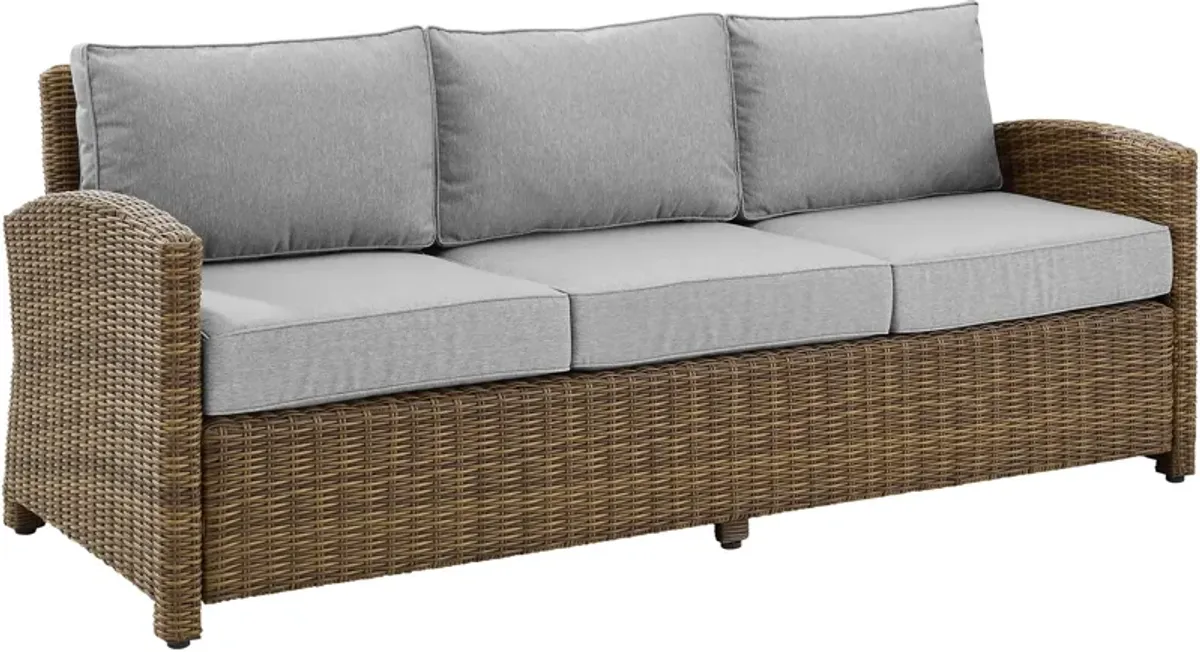 Destin Outdoor Sofa - Gray/Brown